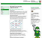 Screenshot der Website "Rauchmelder sind Lebensretter"